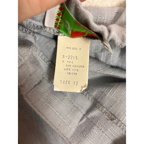 NWT Vintage 80s Glen Echo Sportswear Pants Women’s 12/L – Light Blue Grey High - Picture 4 of 7